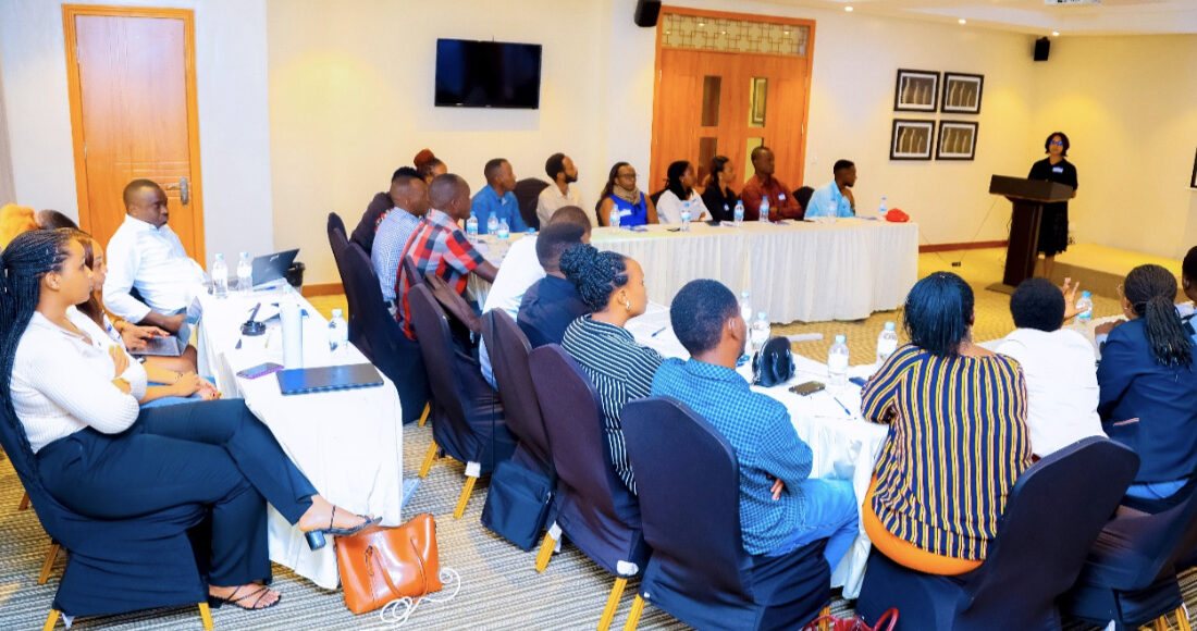 Meeting participants in a meeting room